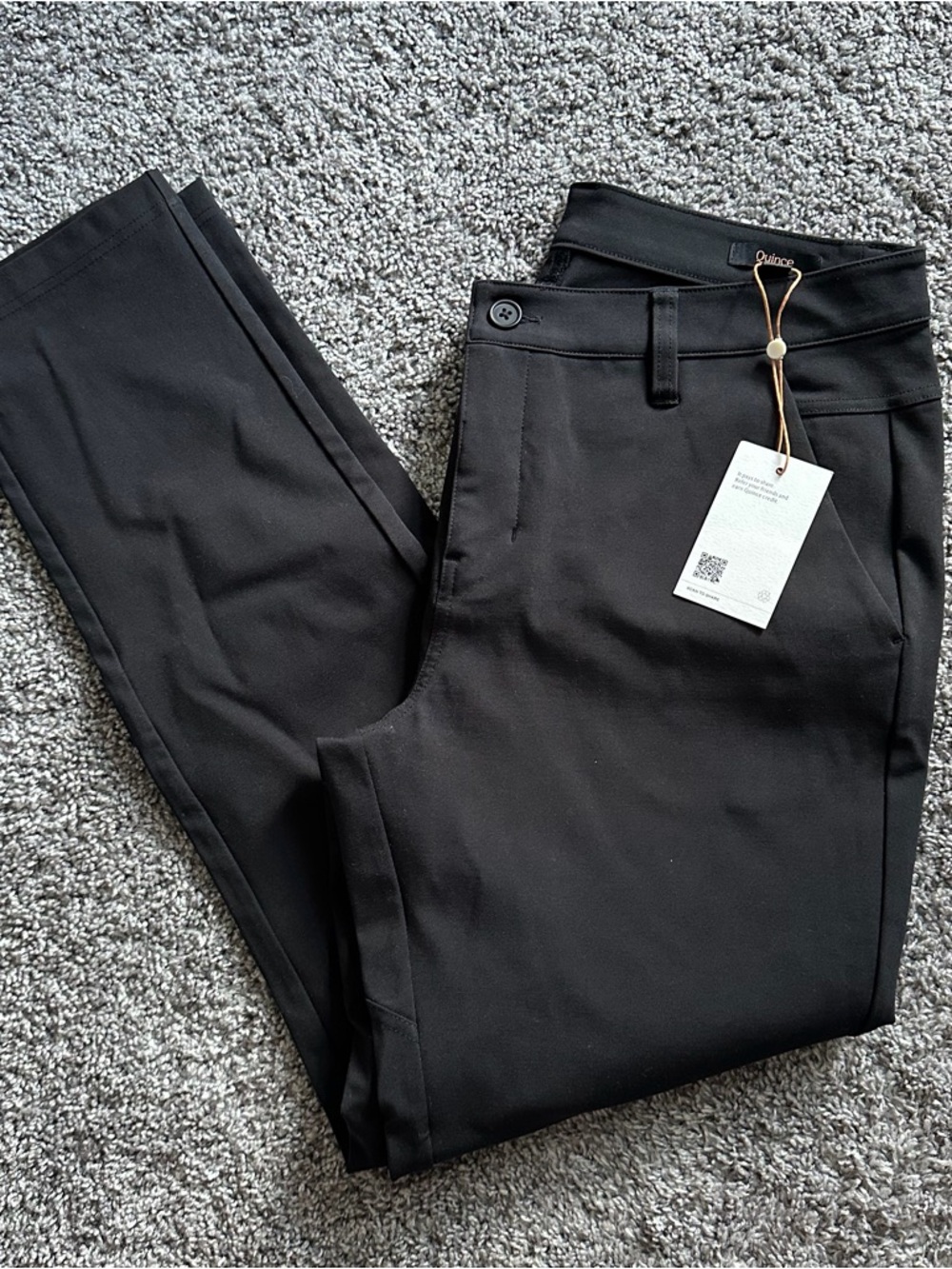 Quince Men's Black Pants 32x30 NWT